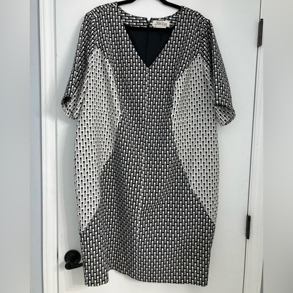 Lela Rose for Lane Bryant Sheath Short Sleeve Dress